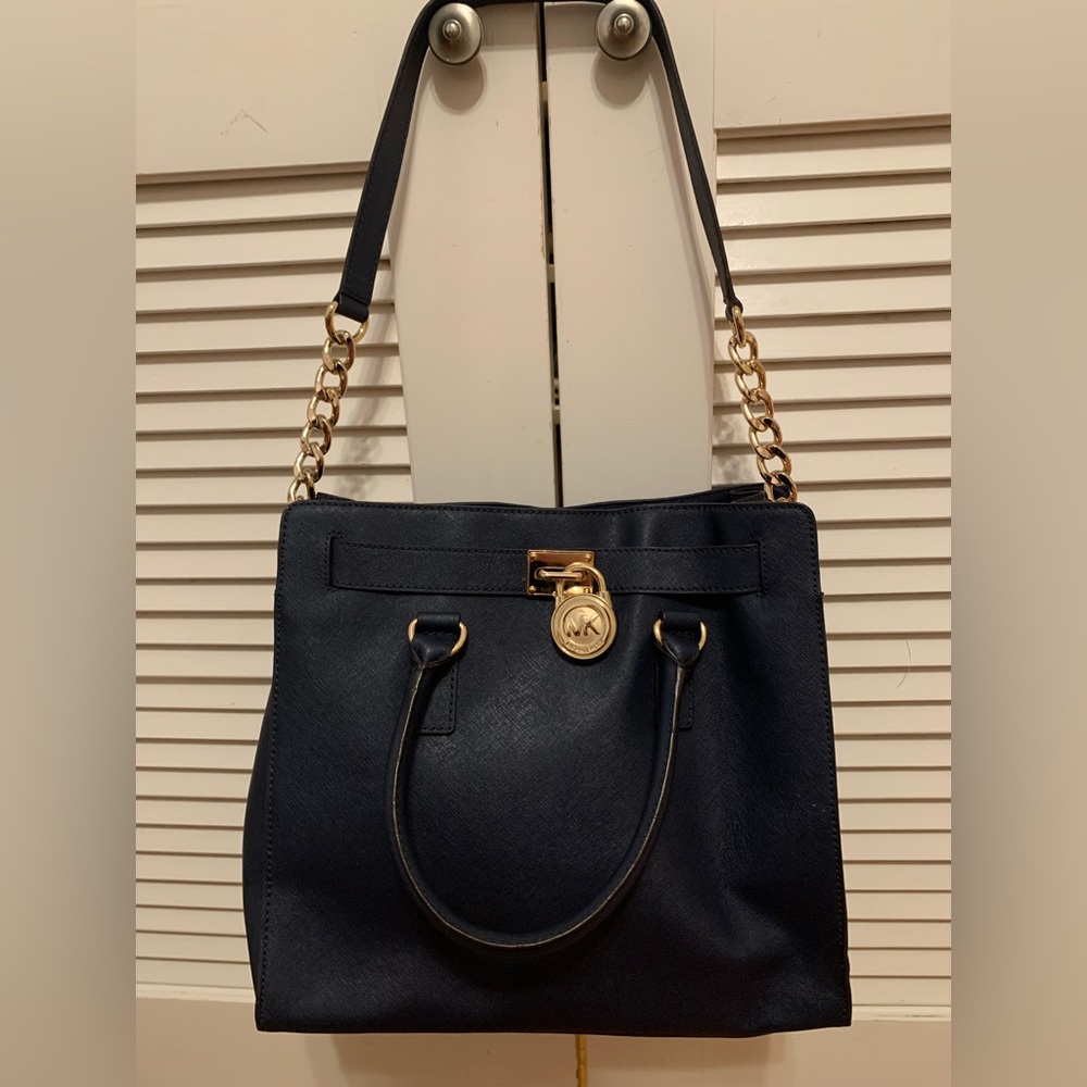 Michael Kors Navy Tote Hamilton